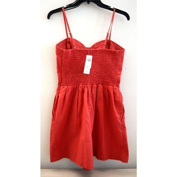 Abercrombie & Fitch Women's Sz S Pink Pull-On Cotton Blend Sleeveless Romper - Picture 2 of 9